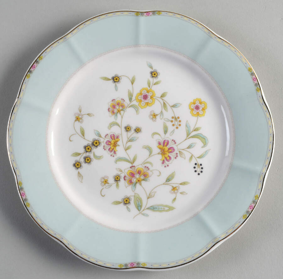 Corn Floral Salad Plate by Grace's Teaware-1