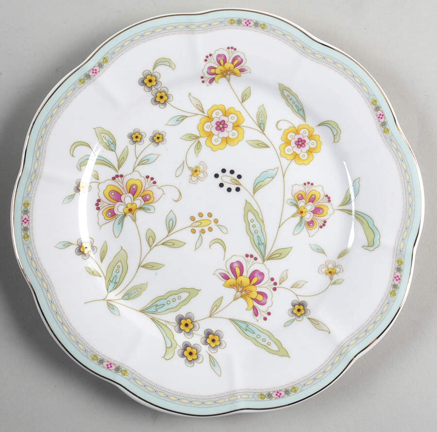 Corn Floral Salad Plate by Grace's Teaware-1