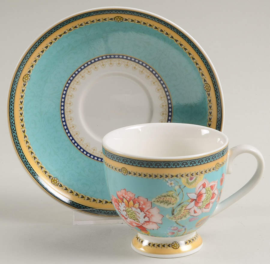 Emperor Garden Footed Cup & Saucer Set by Grace's Teaware-1