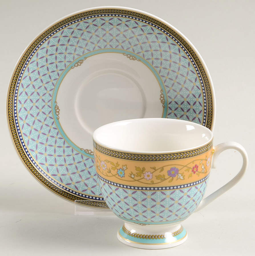 Emperor Garden Footed Cup & Saucer Set by Grace's Teaware-1
