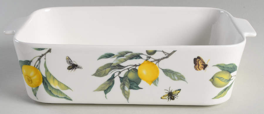 Lemon Bee Rectangular Baker No Lid by Grace's Teaware-1