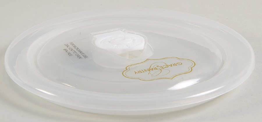 Blue Vine 6" Storage Ceramic Bowl Plastic Lid by Grace's Teaware-1