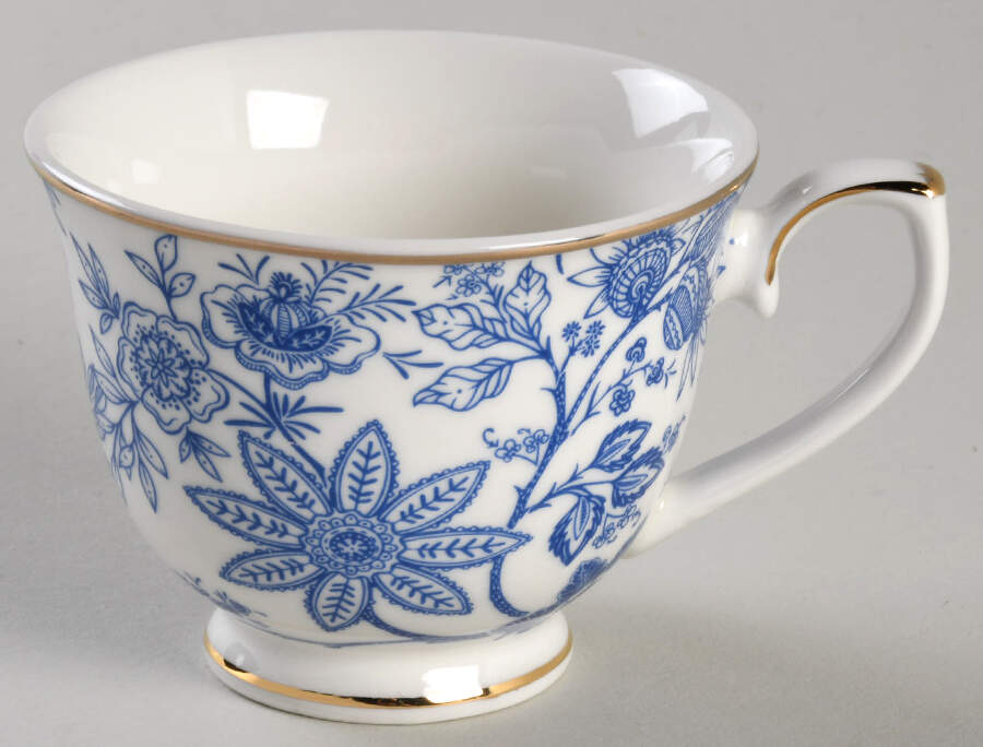 Blue Vine Footed Demitasse Cup by Grace's Teaware-1