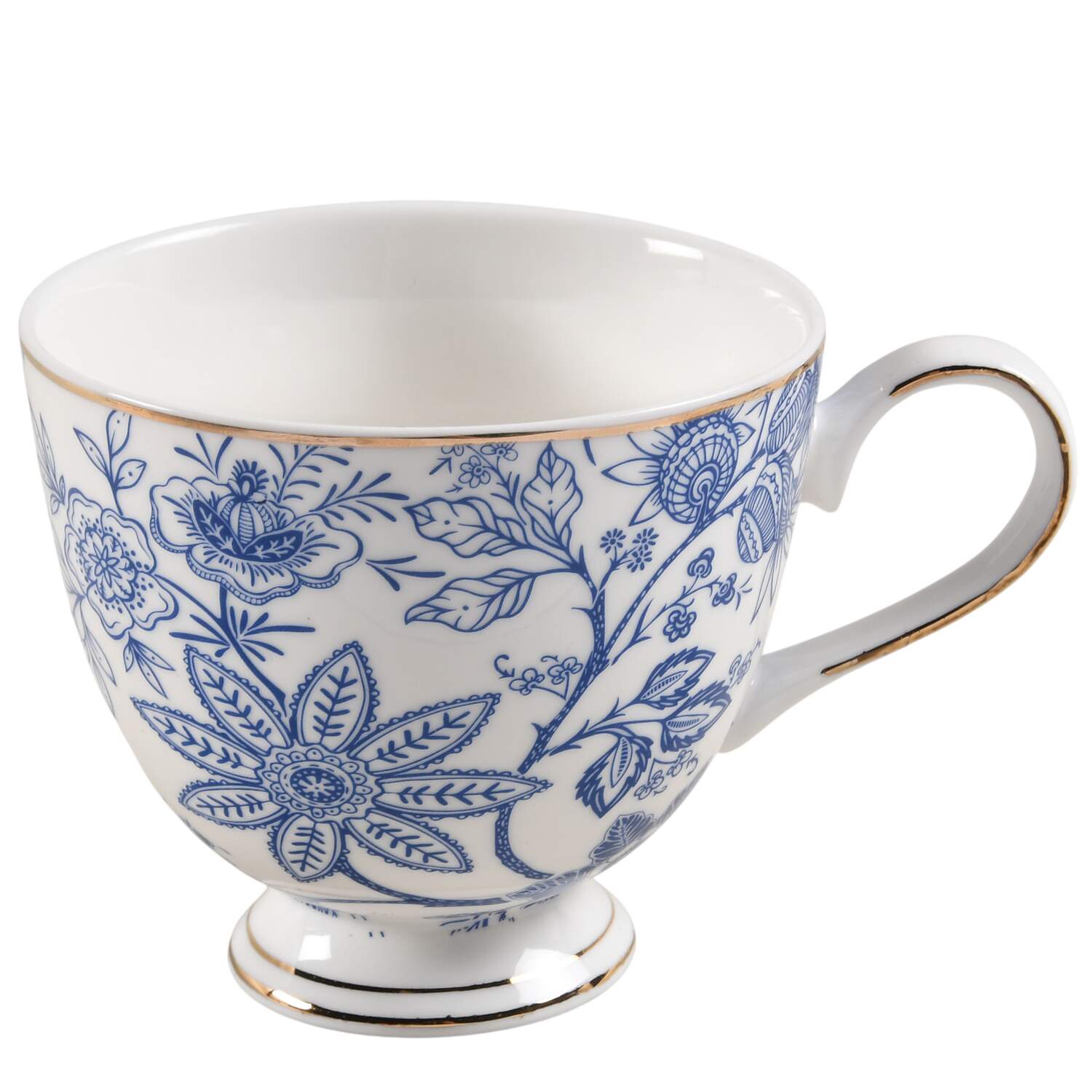 Blue Vine Footed Cup by Grace's Teaware-1