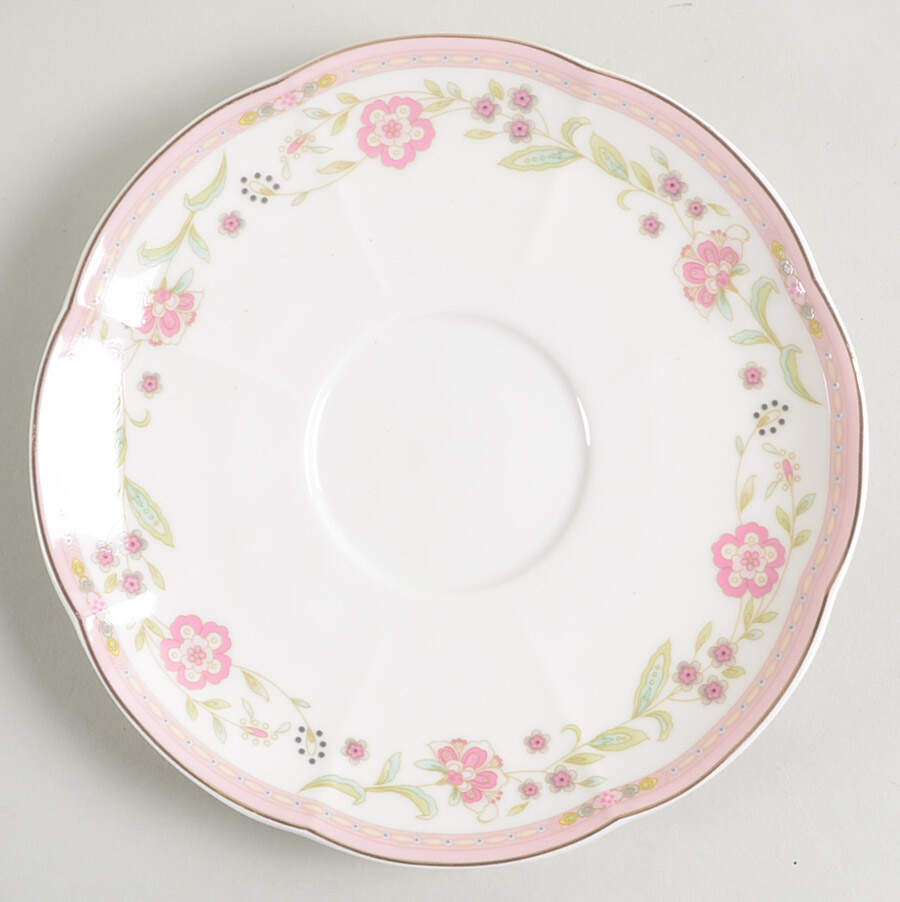 Corn Floral Pink Saucer by Grace's Teaware-1