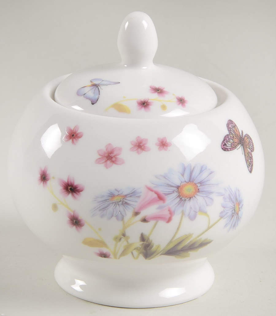 Hydrangea Sugar Bowl & Lid by Grace's Teaware-1