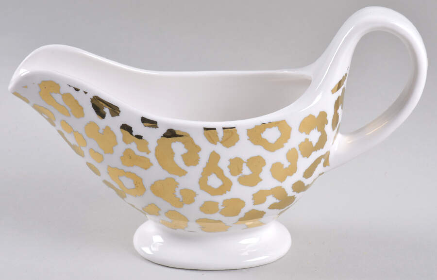 Leopard Gold Gravy Boat by Grace's Teaware-1