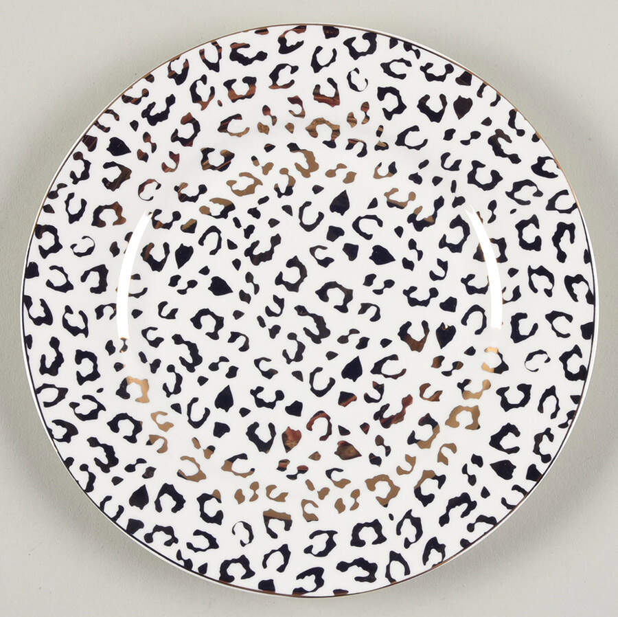 Leopard Gold Salad Plate by Grace's Teaware-1