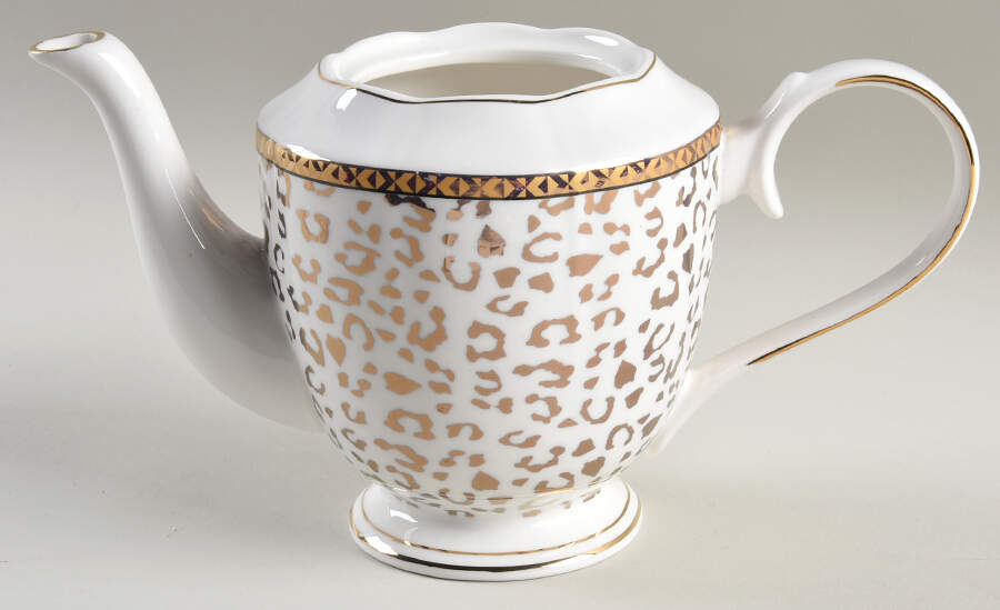Leopard Gold Teapot No Lid by Grace's Teaware-1