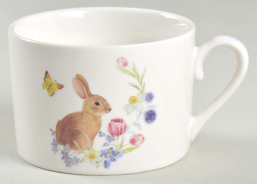 Plaid Bunny Flat Cup by Grace's Teaware-1