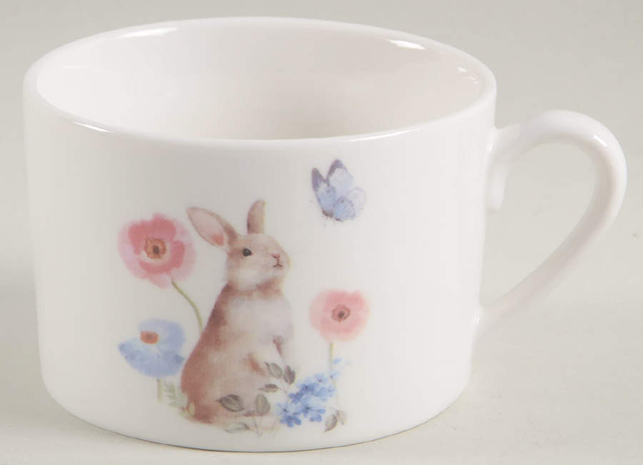 Plaid Bunny Flat Cup by Grace's Teaware-1