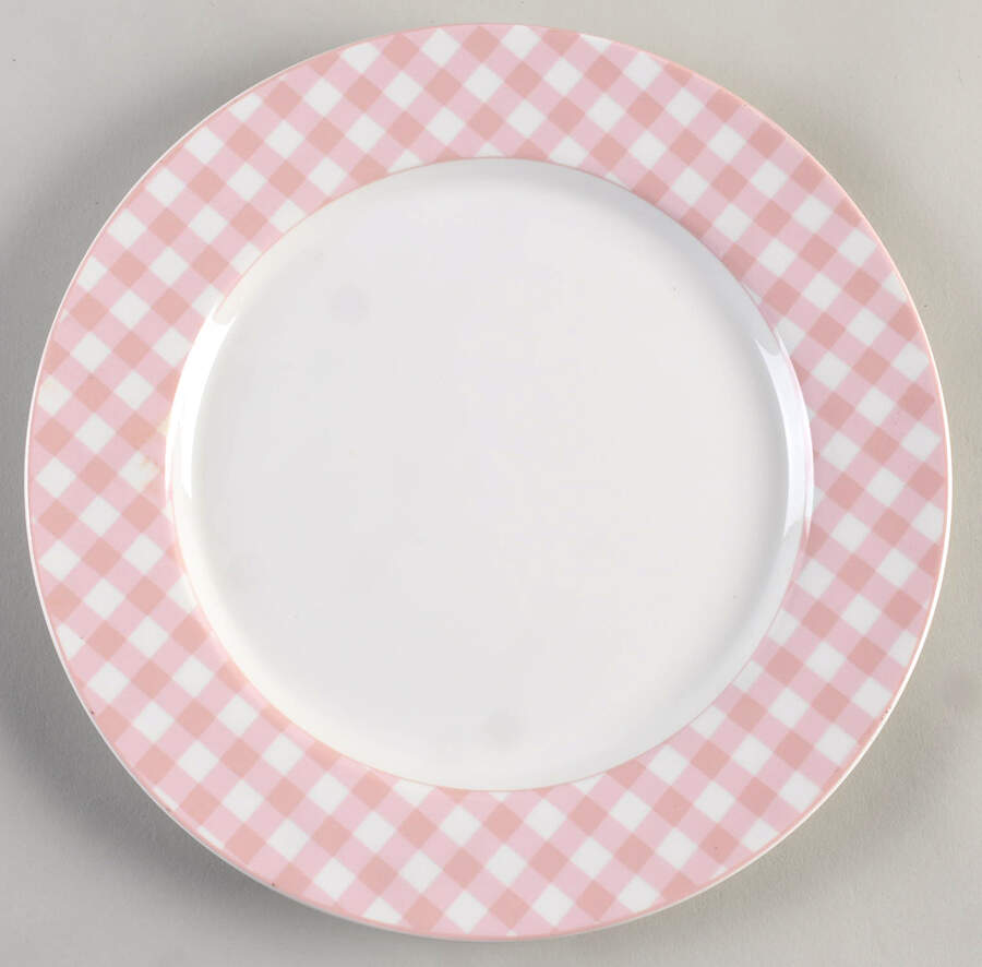 Plaid Bunny Dinner Plate by Grace's Teaware-1