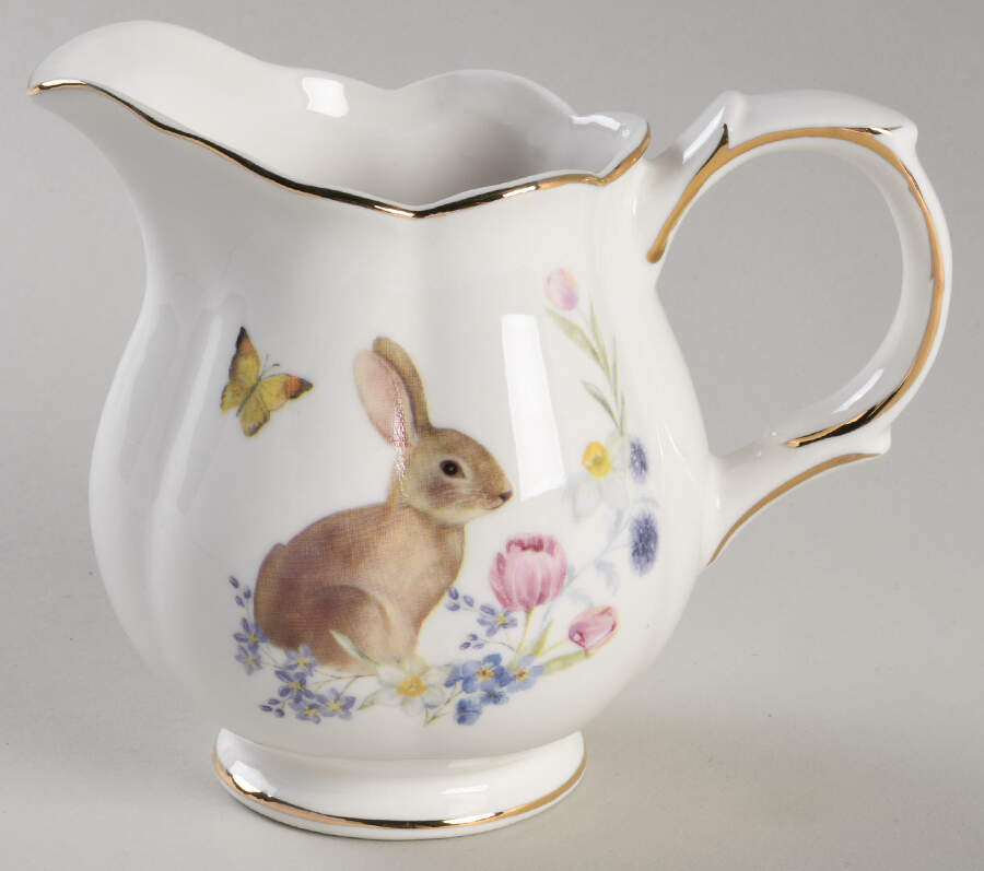 Plaid Bunny Creamer by Grace's Teaware-1