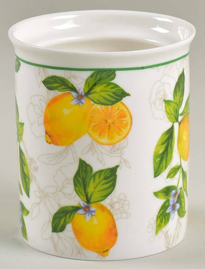 Lemon Green Small Storage Jar No Lid by Grace's Teaware-1