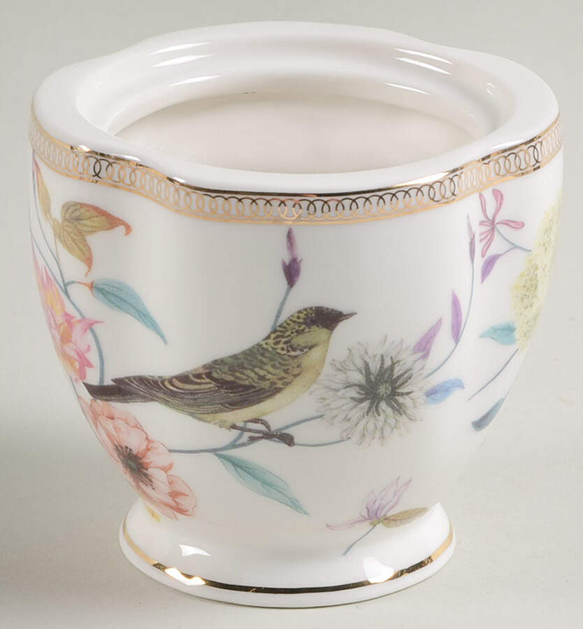 Daisy and Bird Sugar Bowl No Lid by Grace's Teaware-1