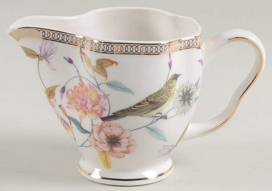 Daisy and Bird Creamer by Grace's Teaware-1