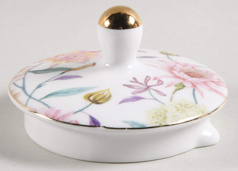 Daisy and Bird Lid for Teapot by Grace's Teaware-1