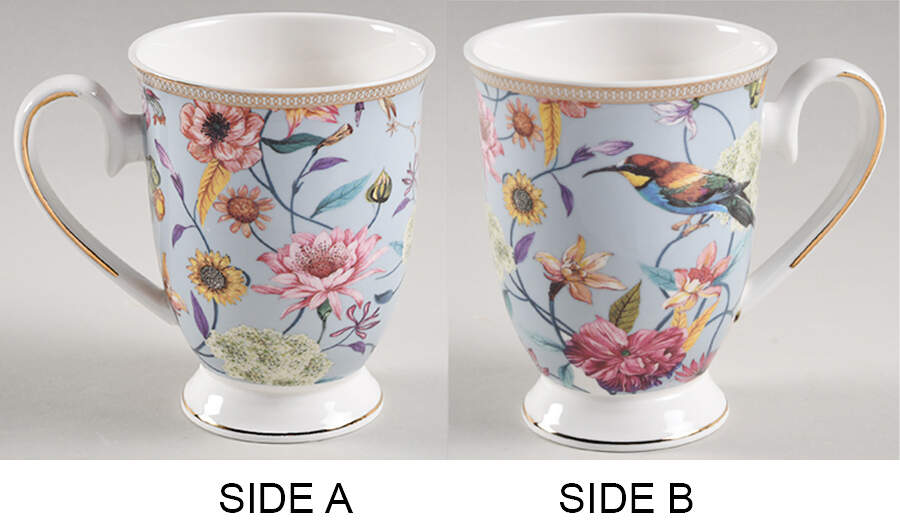 Daisy and Bird Footed Mug by Grace's Teaware-1