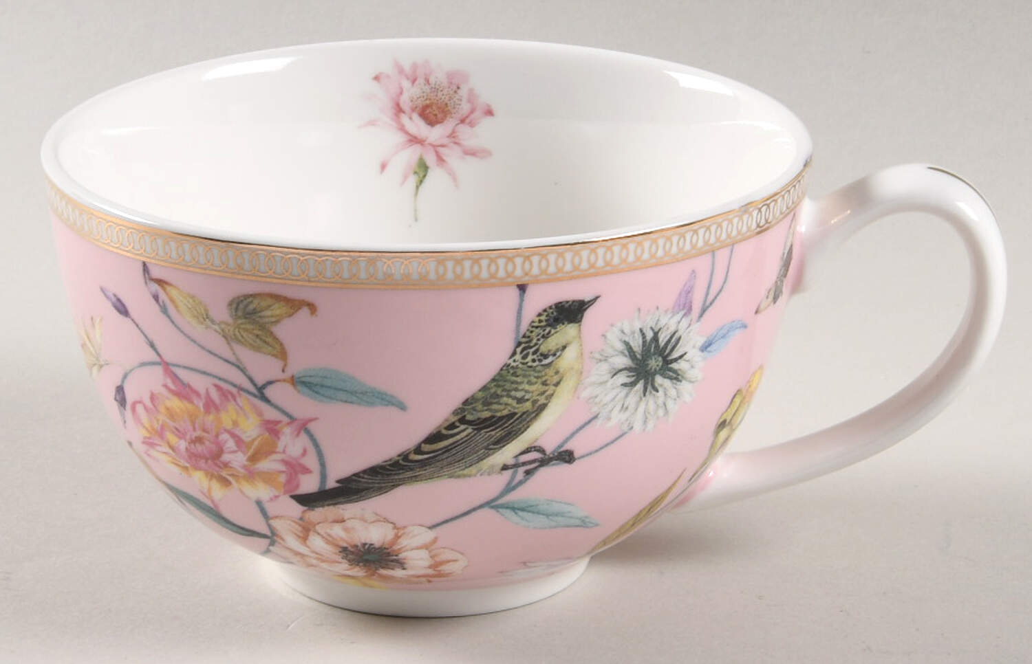 Daisy and Bird Flat Cup by Grace's Teaware-1