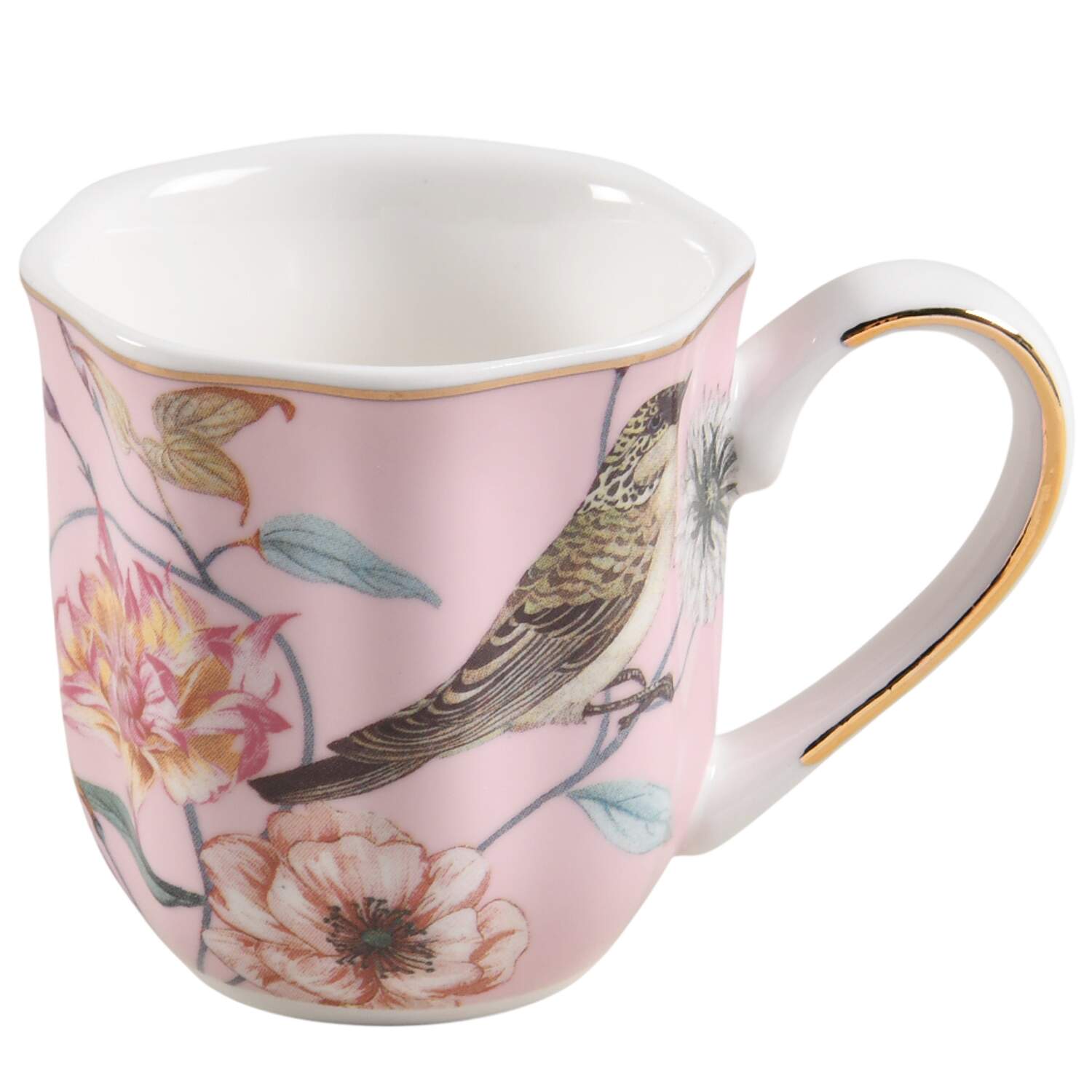 Daisy and Bird Flat Demitasse Cup by Grace's Teaware-1
