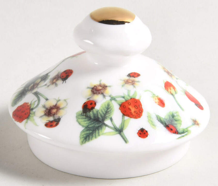 Strawberry Vine Lid for Teapot by Grace's Teaware-1