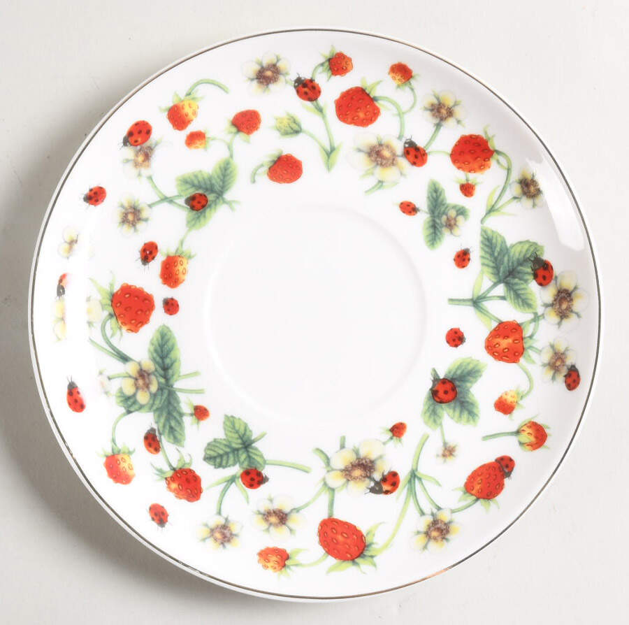 Strawberry Vine Saucer for Jumbo Cup by Grace's Teaware-1