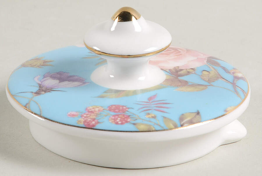 White Peony Lid for Teapot by Grace's Teaware-1