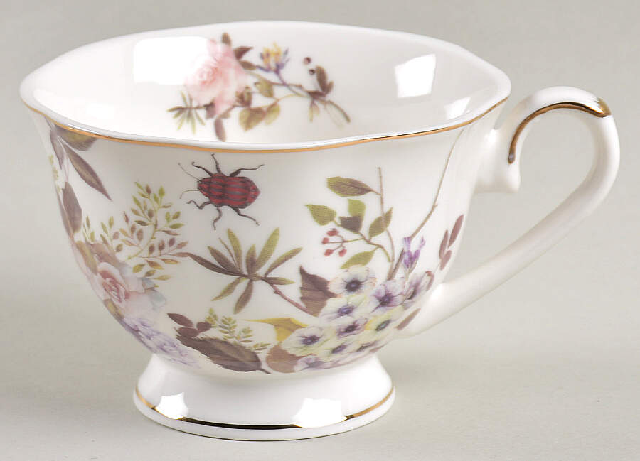 White Peony Footed Cup by Grace's Teaware-1