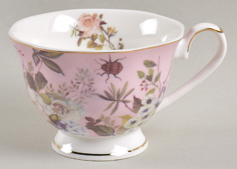 White Peony Footed Cup by Grace's Teaware-1