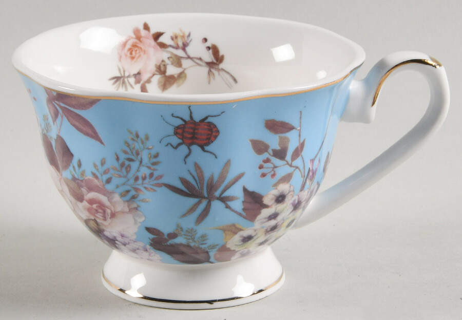 White Peony Footed Cup by Grace's Teaware-1