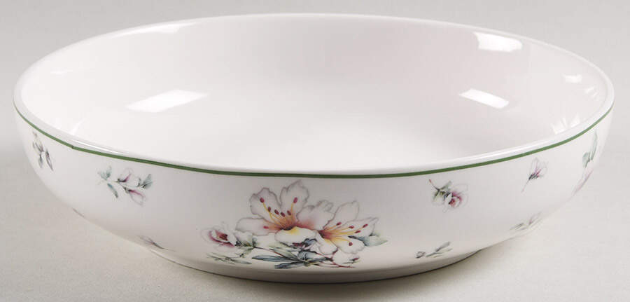 White Magnolia 8" Individual Pasta Bowl by Grace's Teaware-1