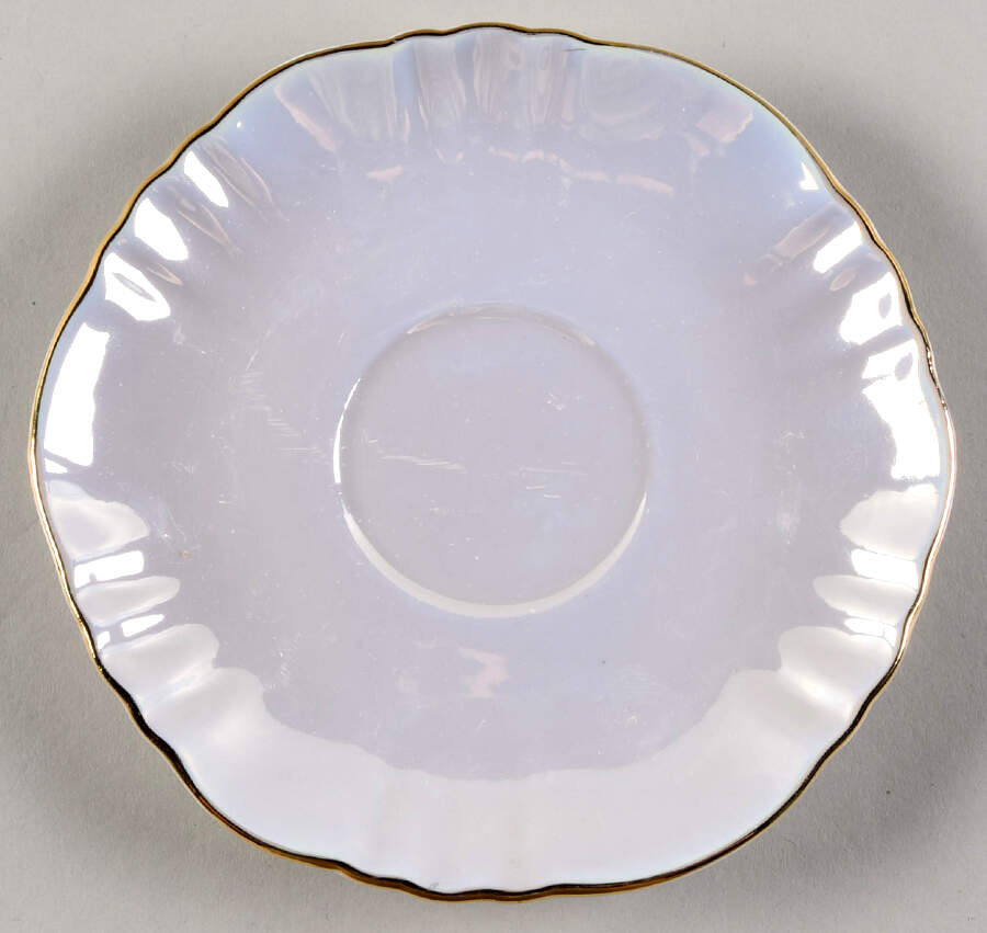 White Gold Breeze Saucer by Grace's Teaware-1