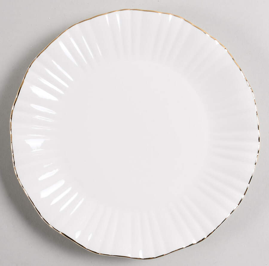 White Gold Breeze Salad Plate by Grace's Teaware-1