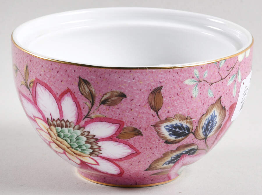 Peacock Lotus Garden Sugar Bowl No Lid by Grace's Teaware-1
