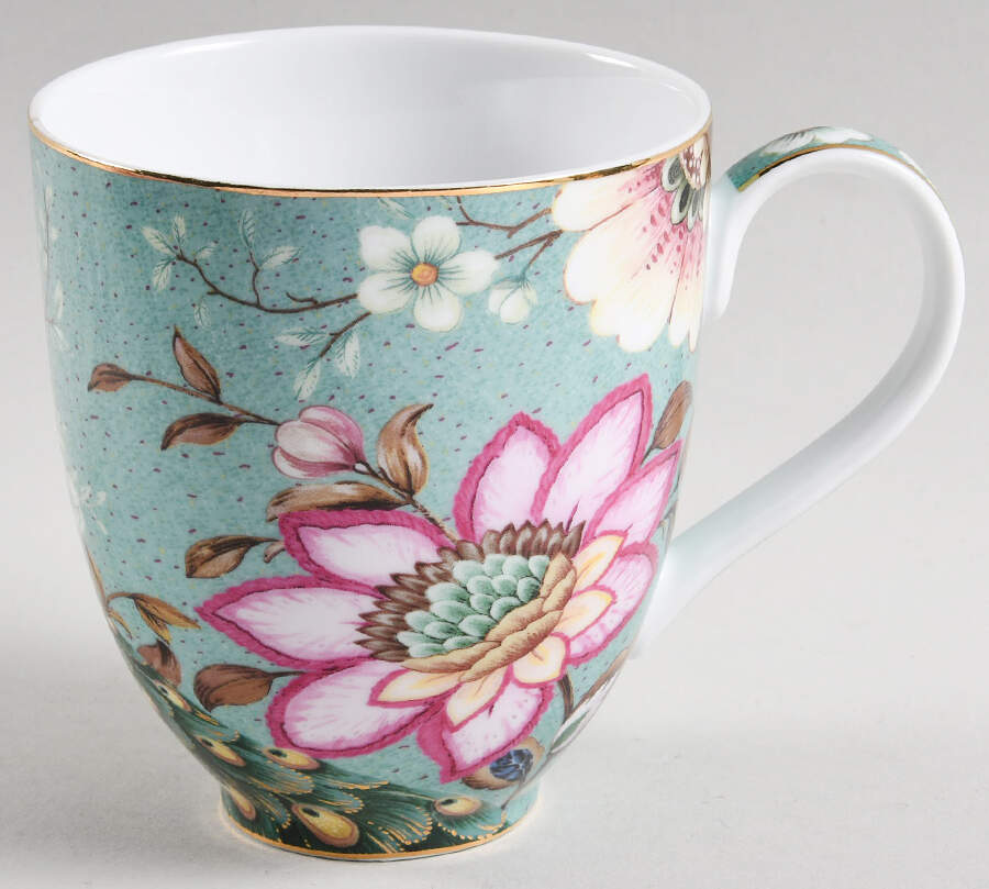 Peacock Lotus Garden Mug by Grace's Teaware-1