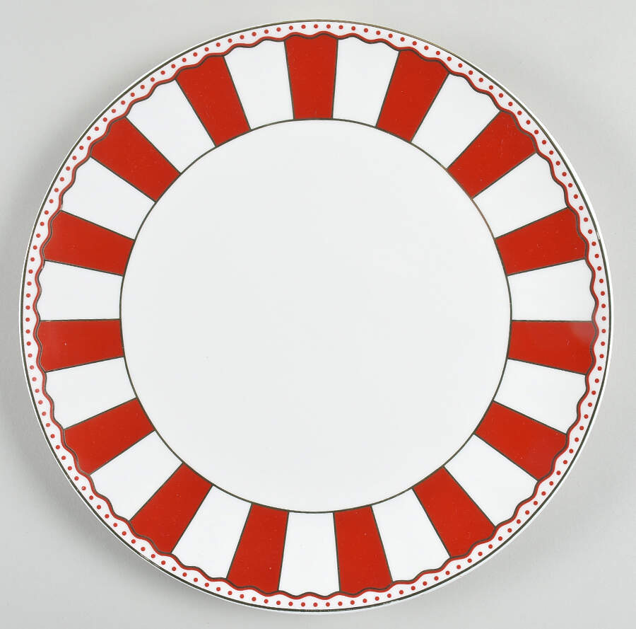 Carousel Red Dinner Plate by Grace's Teaware-1