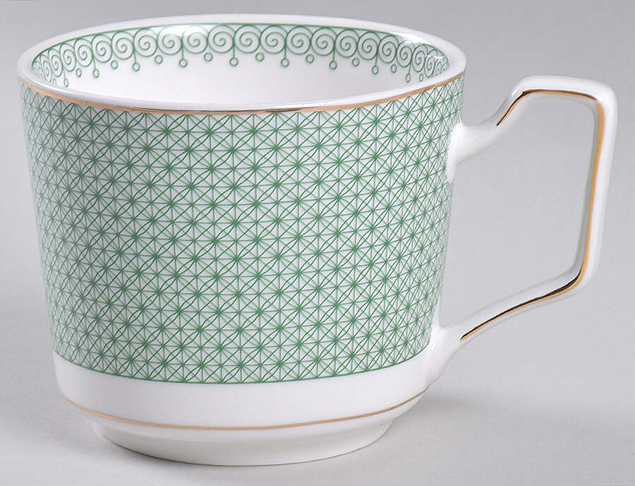 Green Lace Flat Cup by Grace's Teaware-1