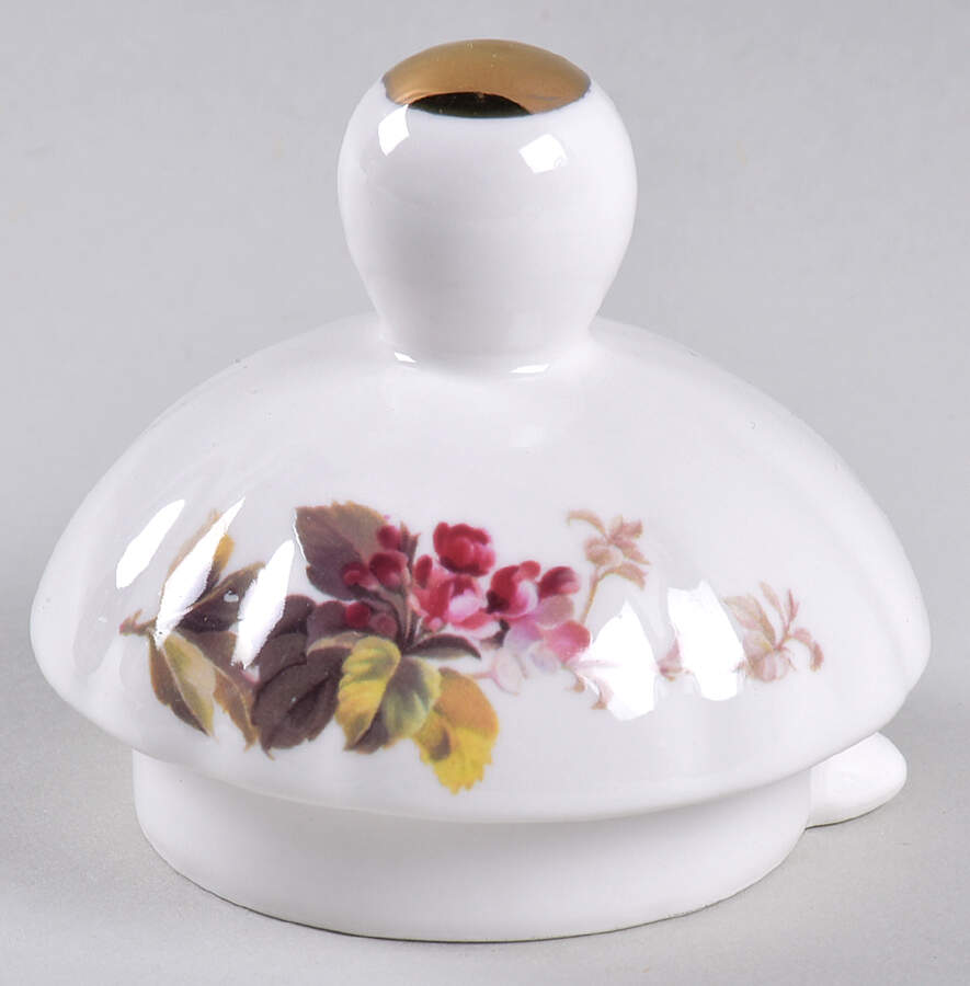 Winter Rose Lid for Teapot by Grace's Teaware-1