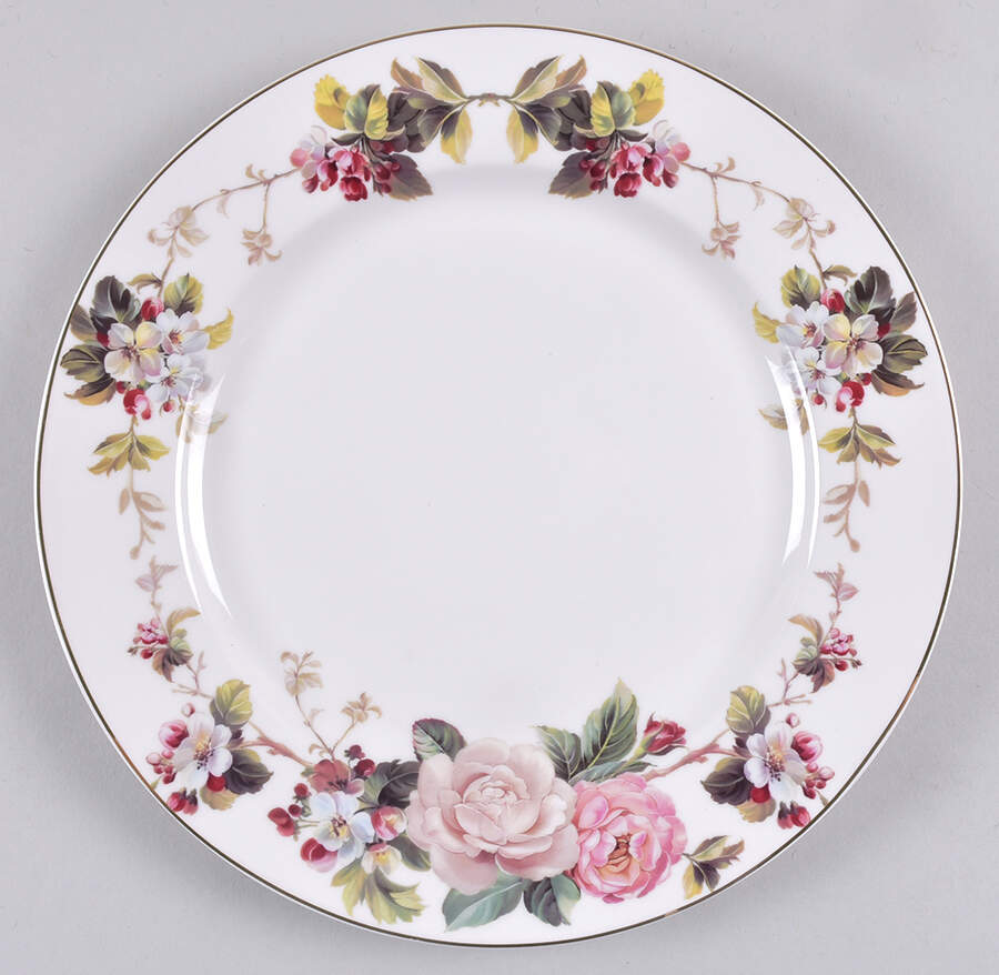 Winter Rose Dinner Plate by Grace's Teaware-1