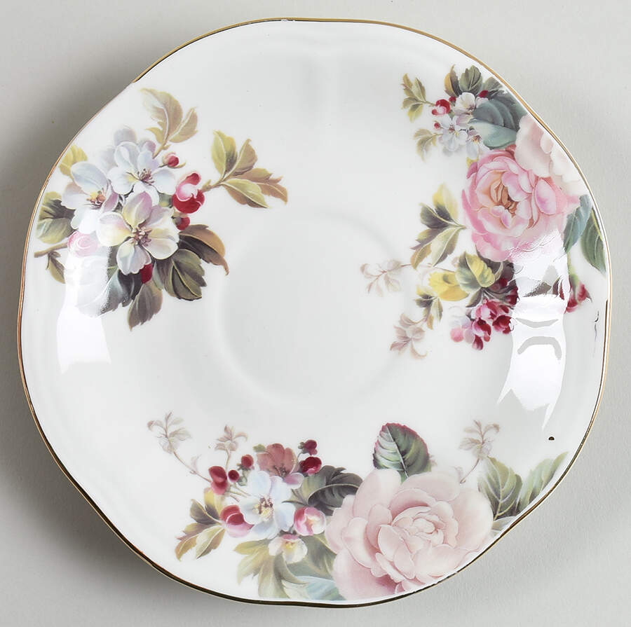Winter Rose Saucer for Oversized Cup by Grace's Teaware-1