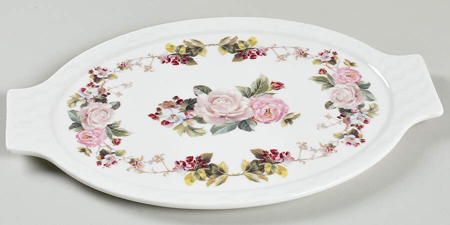 Winter Rose Lid for Oval Baker by Grace's Teaware-1
