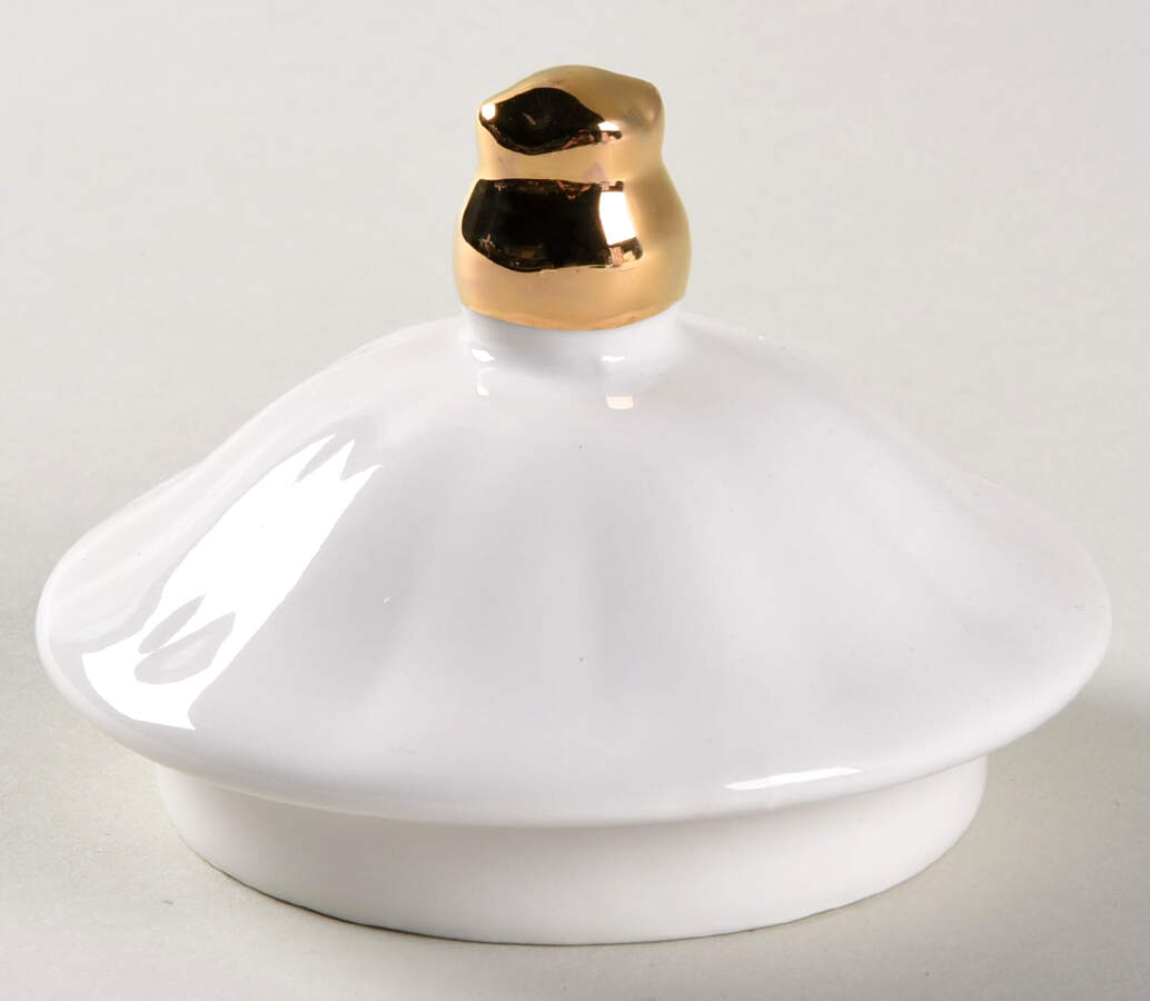 Pink Dots Rose Bud Lid for Teapot by Grace's Teaware-1