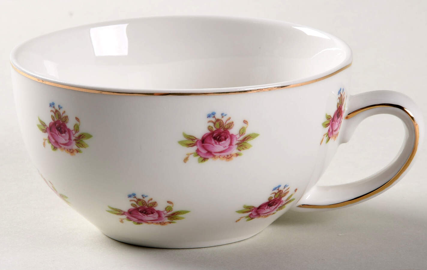 Pink Dots Rose Bud Cup for Individual Teapot & Lid with Cup by Grace's Teaware-1
