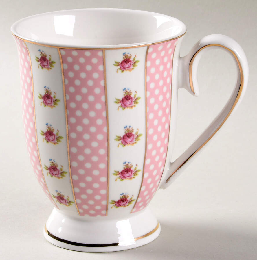 Pink Dots Rose Bud Mug by Grace's Teaware-1