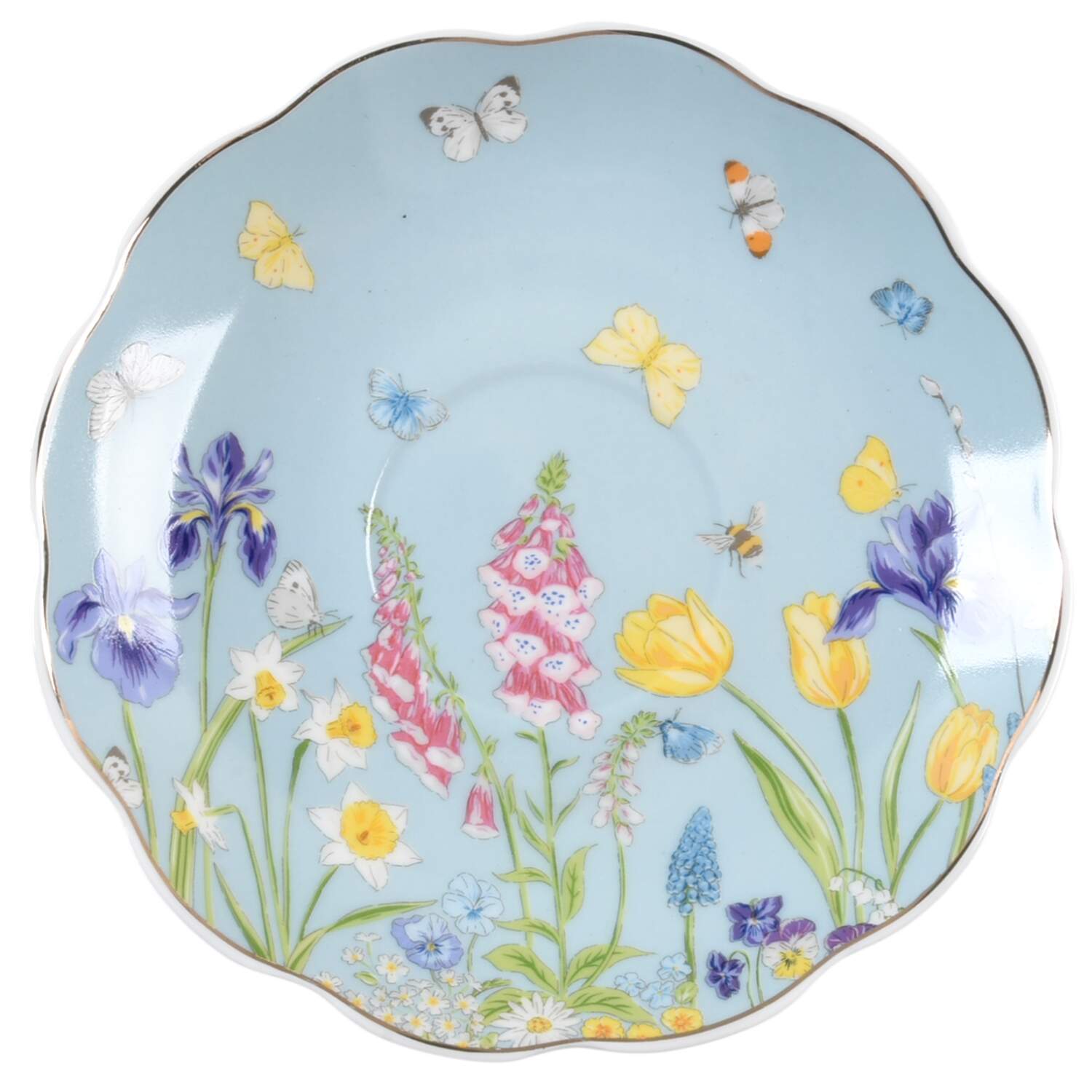 Scatter Floral (2024) Saucer for Footed Cup by Grace's Teaware-1