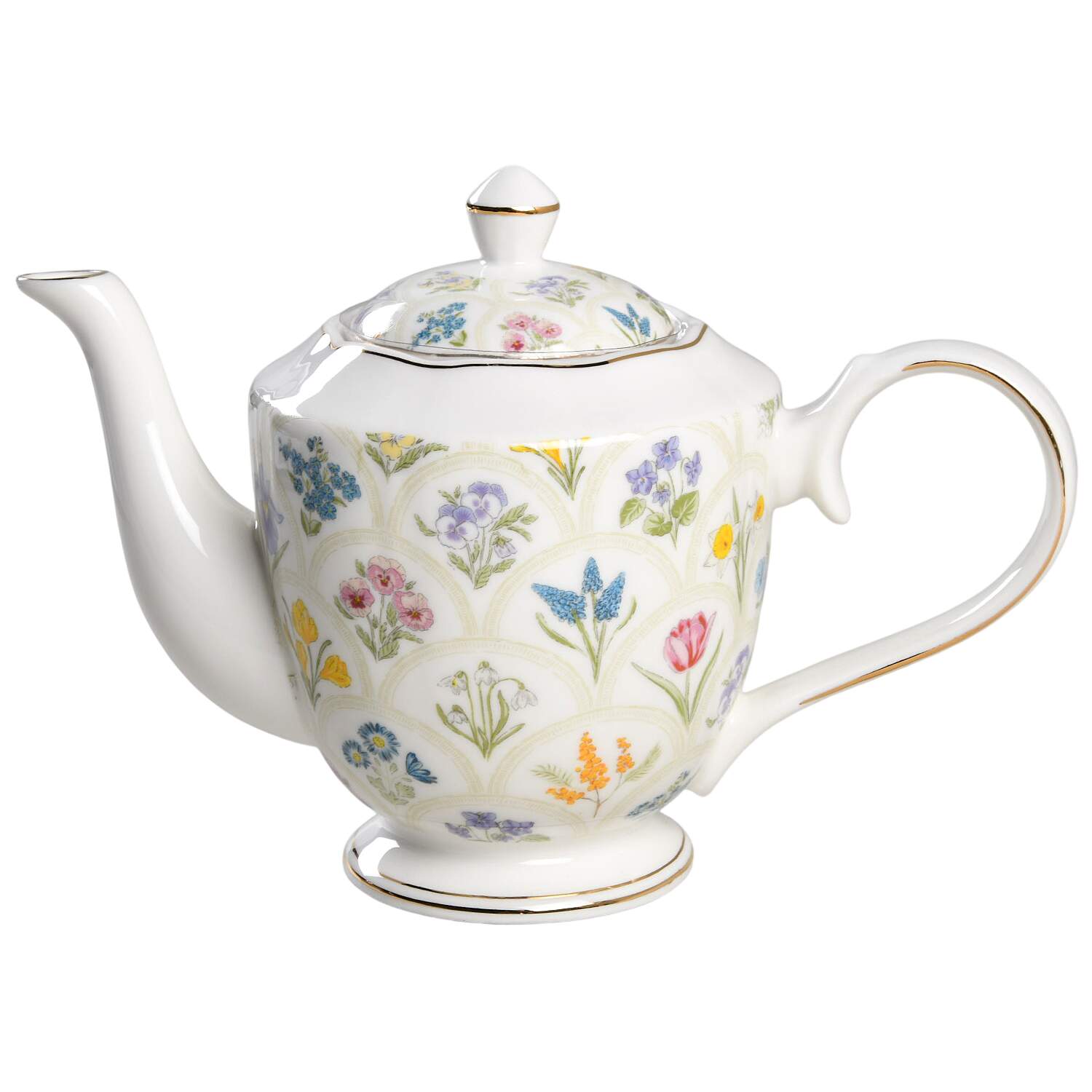 Scatter Floral (2024) Teapot & Lid by Grace's Teaware-1