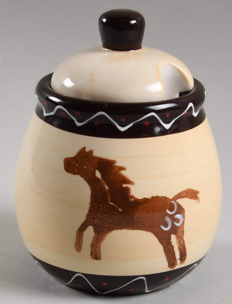 Kokopelli Sugar Bowl & Lid by Gila River Resorts-1