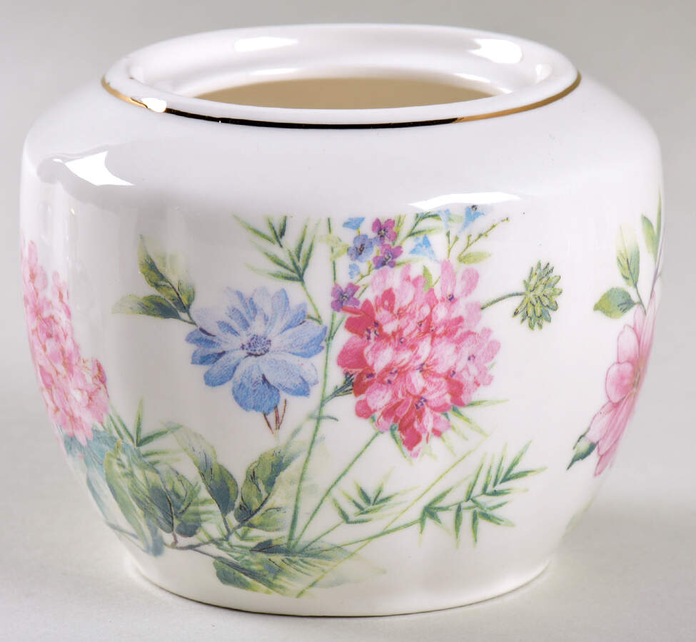 Camellia Hydrangea Sugar Bowl No Lid by Grace's Teaware-1