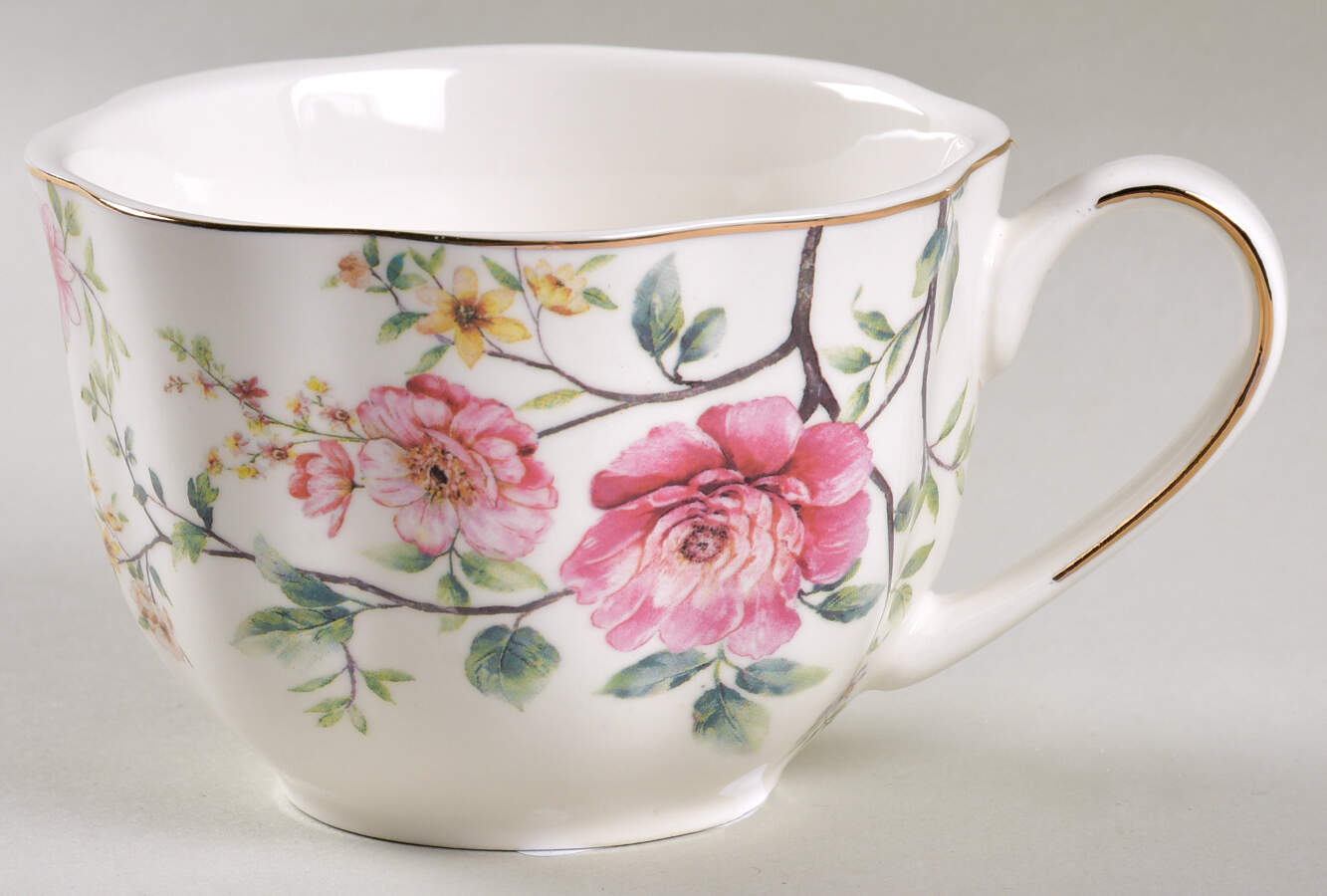 Camellia Hydrangea Flat Cup by Grace's Teaware-1