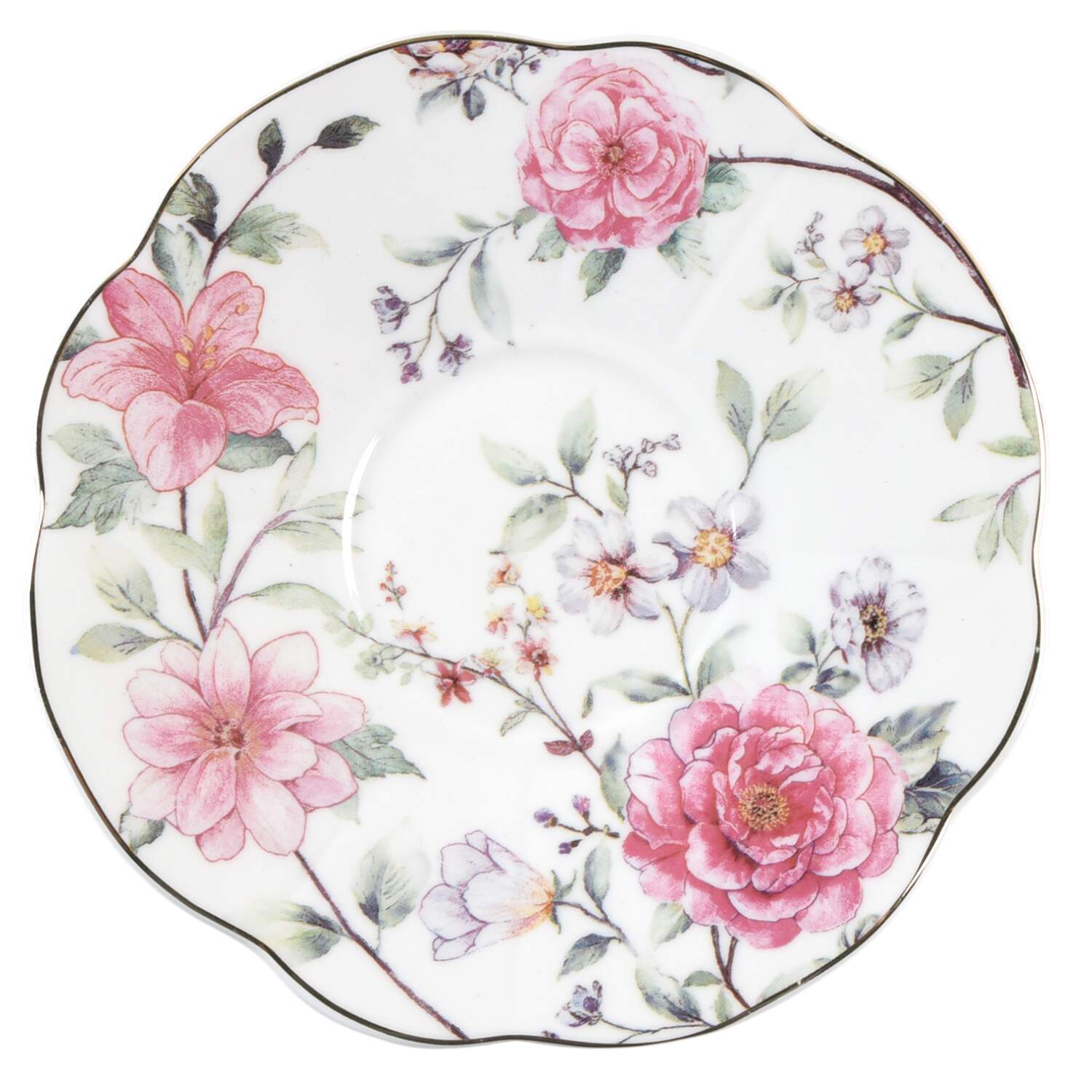 Camellia Hydrangea Saucer for Flat Cup by Grace's Teaware-1